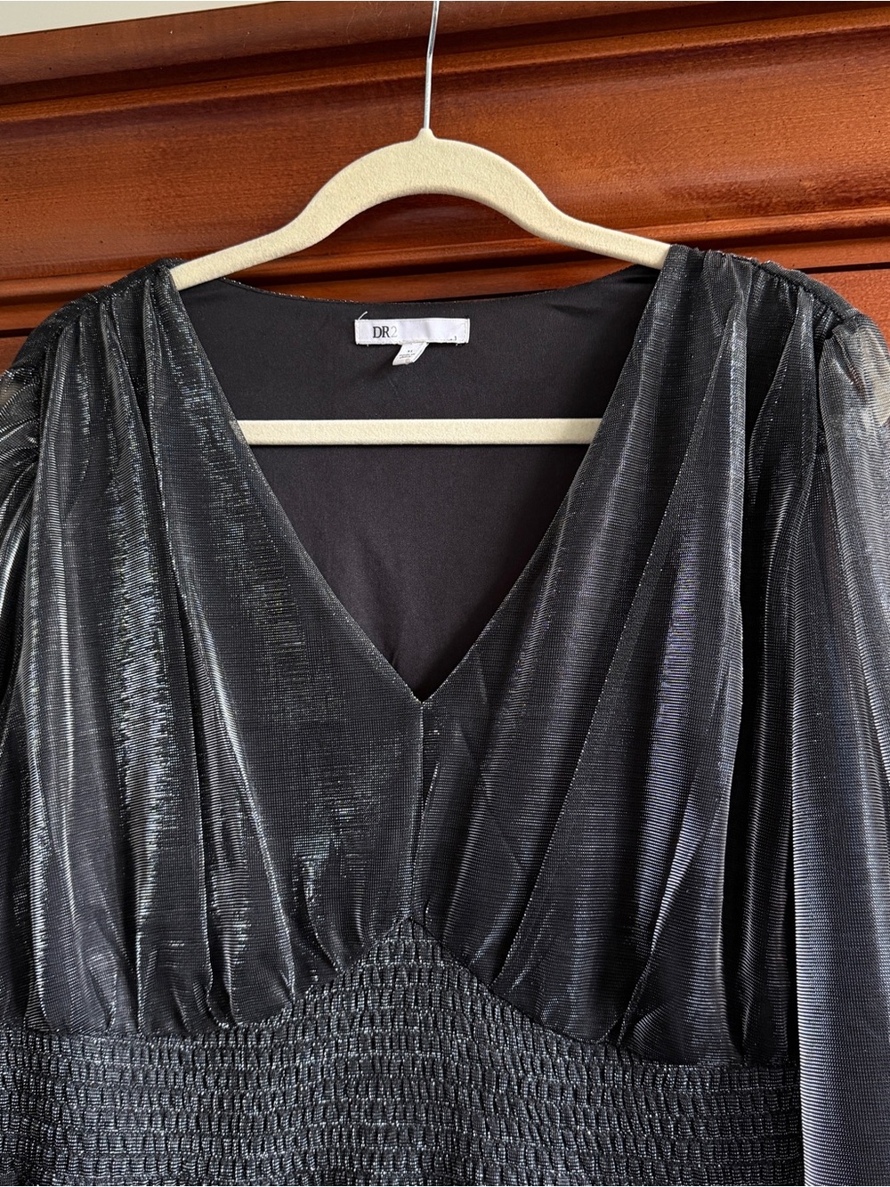DR2 Silver Blouse Long Sleeve Top XL Whimsigoth - Picture 7 of 15